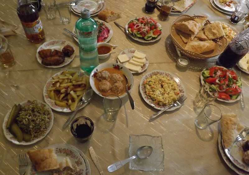 Georgian feast table