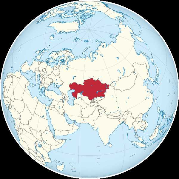 kazakhstan on globe