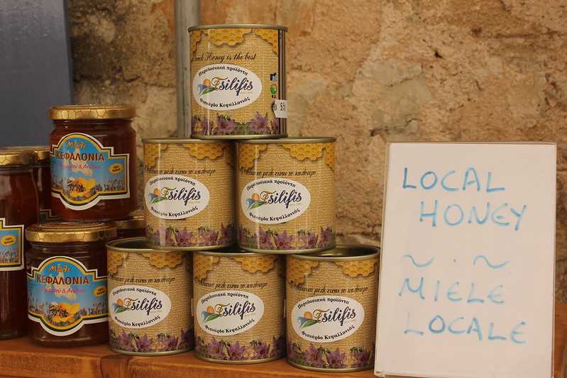 Greek honey in markets