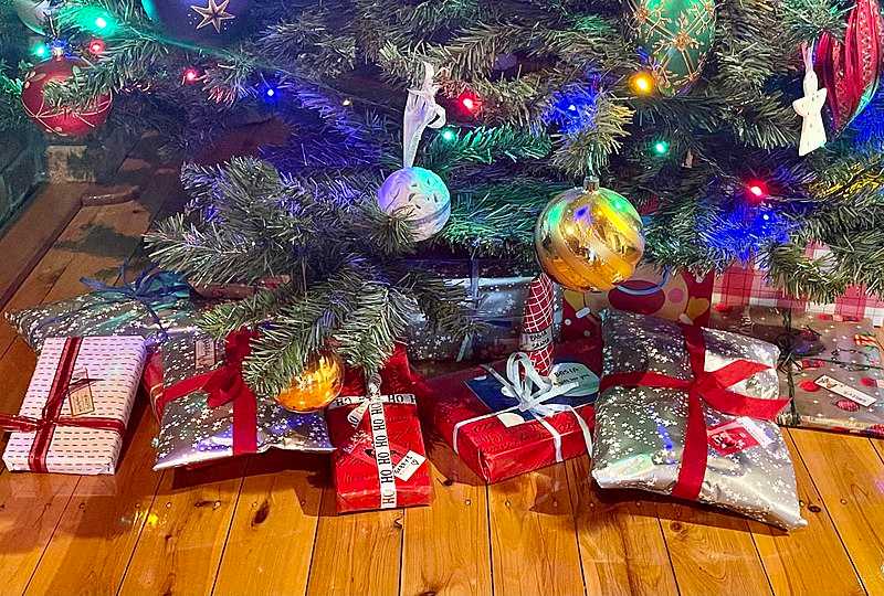 gifts under christmas tree